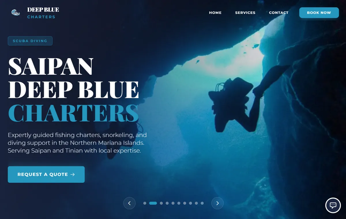 Deep Blue Charters — fishing charters and boat rentals, homepage